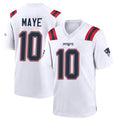 NE.Patriots #10 Drake Maye Player White Home Game BALCE Stitched Jerseys