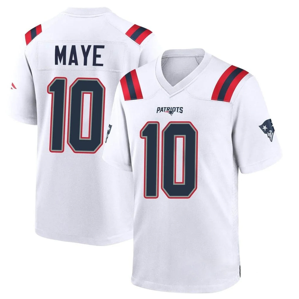 NE.Patriots #10 Drake Maye Player White Home Game BALCE Stitched Jerseys