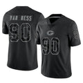 GB.Packers #90 Lukas Van Ness Player Black Reflective Limited Home Game BALCE Stitched Jerseys