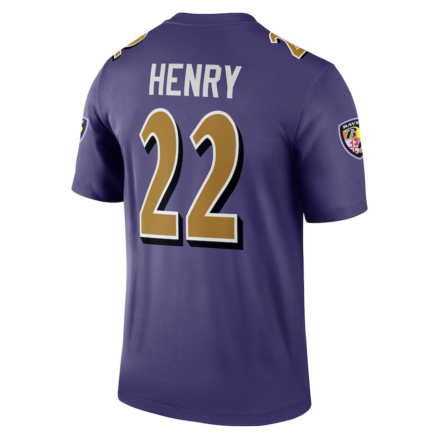 B.Ravens #22 Derrick Henry Player Purple Legend Performance Game BALCE Stitched Jerseys