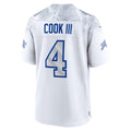 B.Bills #4 James Cook III Player White Rivalries Collection Game BALCE Stitched Jerseys