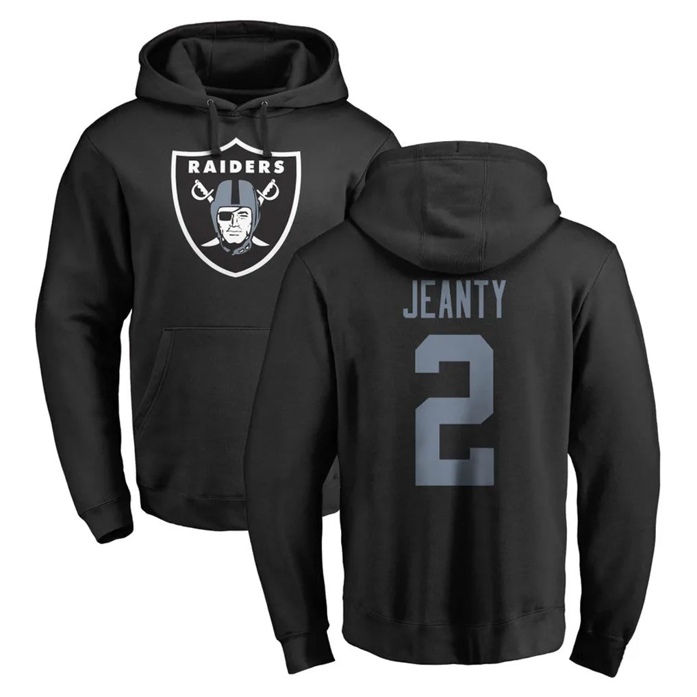 LV.Raiders #2 Ashton Jeanty Player Black Logo Pullover Hoodies Limited Game BALCE Stitched Jerseys