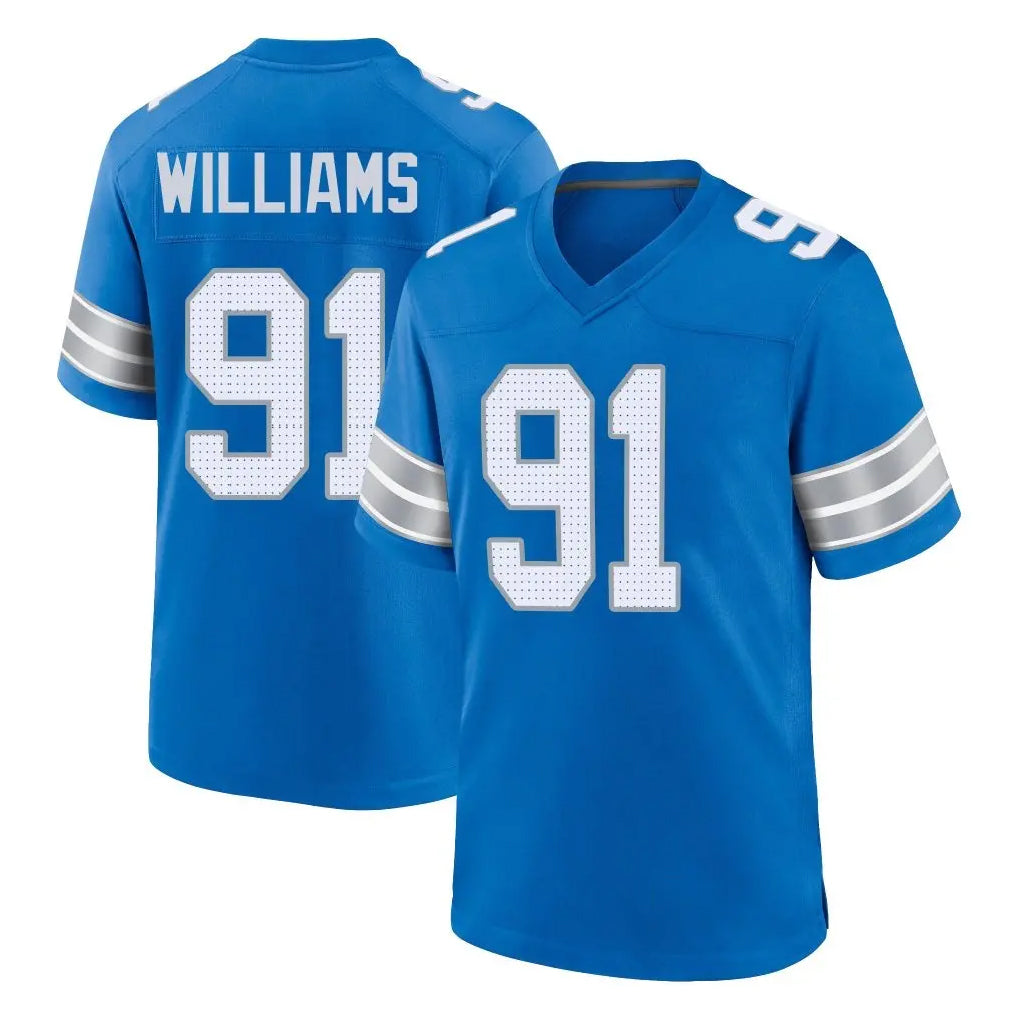 D.Lions #91 Tyleik Williams Player Blue Alternate Home Game BALCE Stitched Jerseys