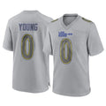 LA.Rams #0 Byron Young Player Gray Atmosphere Fashion Home Game BALCE Stitched Jerseys