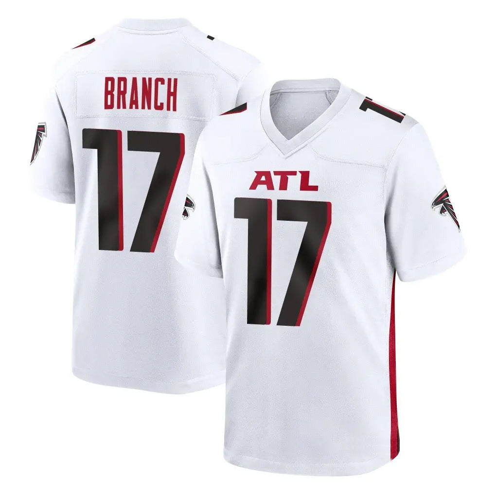 A.Falcons #17 Zachariah Branch Player White Home Game BALCE Stitched Jerseys