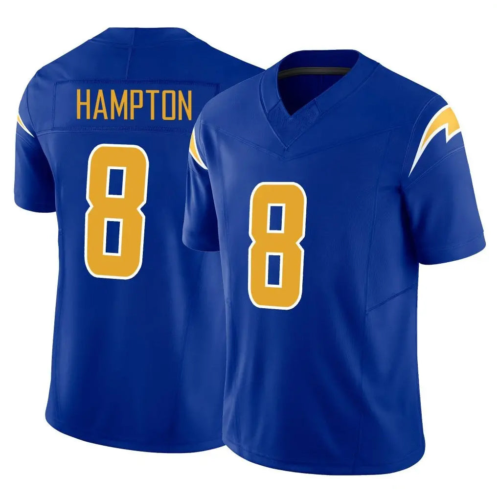 LA.Chargers #8 Omarion Hampton Player Royal Limited Vapor F.U.S.E. Home Game BALCE Stitched Jerseys
