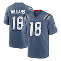 NE.Patriots #18 Kyle Williams Player Blue Rivalries Collection Home Game BALCE Stitched Jerseys