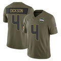 S.Seahawks #4 Michael Dickson Player Olive 2025 Salute To Service Limited Home Game BALCE Stitched Jerseys