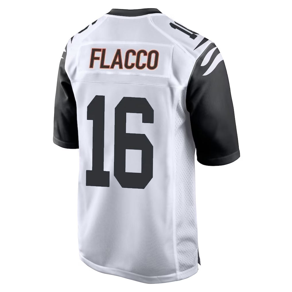 C.Bengals #16 Joe Flacco Player White Alternate Home Game BALCE Stitched Jerseys