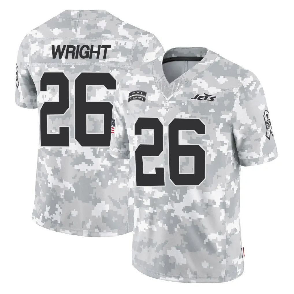 NY.Jets #26 Nahshon Wright Player Arctic Camo Salute to Service Limited Game BALCE Stitched Jerseys