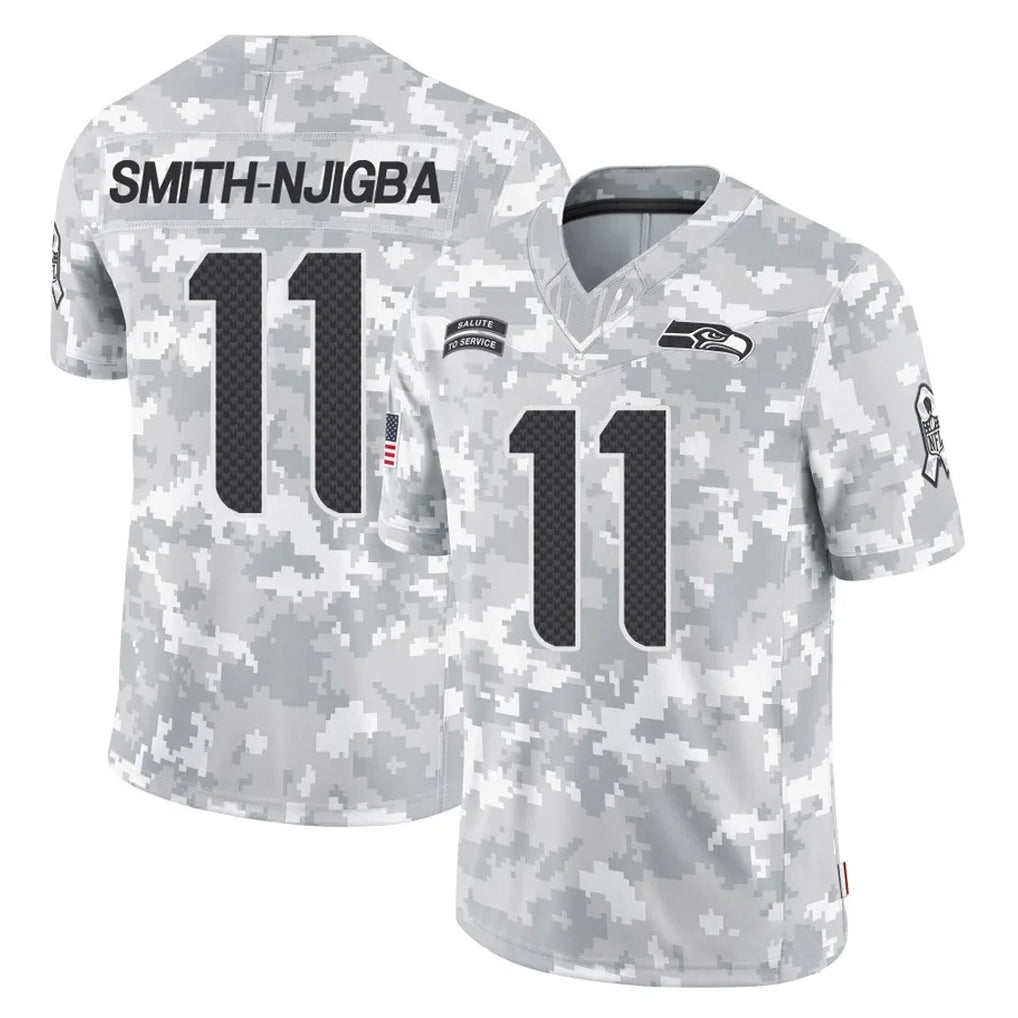 S.Seahawks #11 Jaxon Smith-Njigba Player Arctic Camo Limited Salute To Service Home Game BALCE Stitched Jerseys
