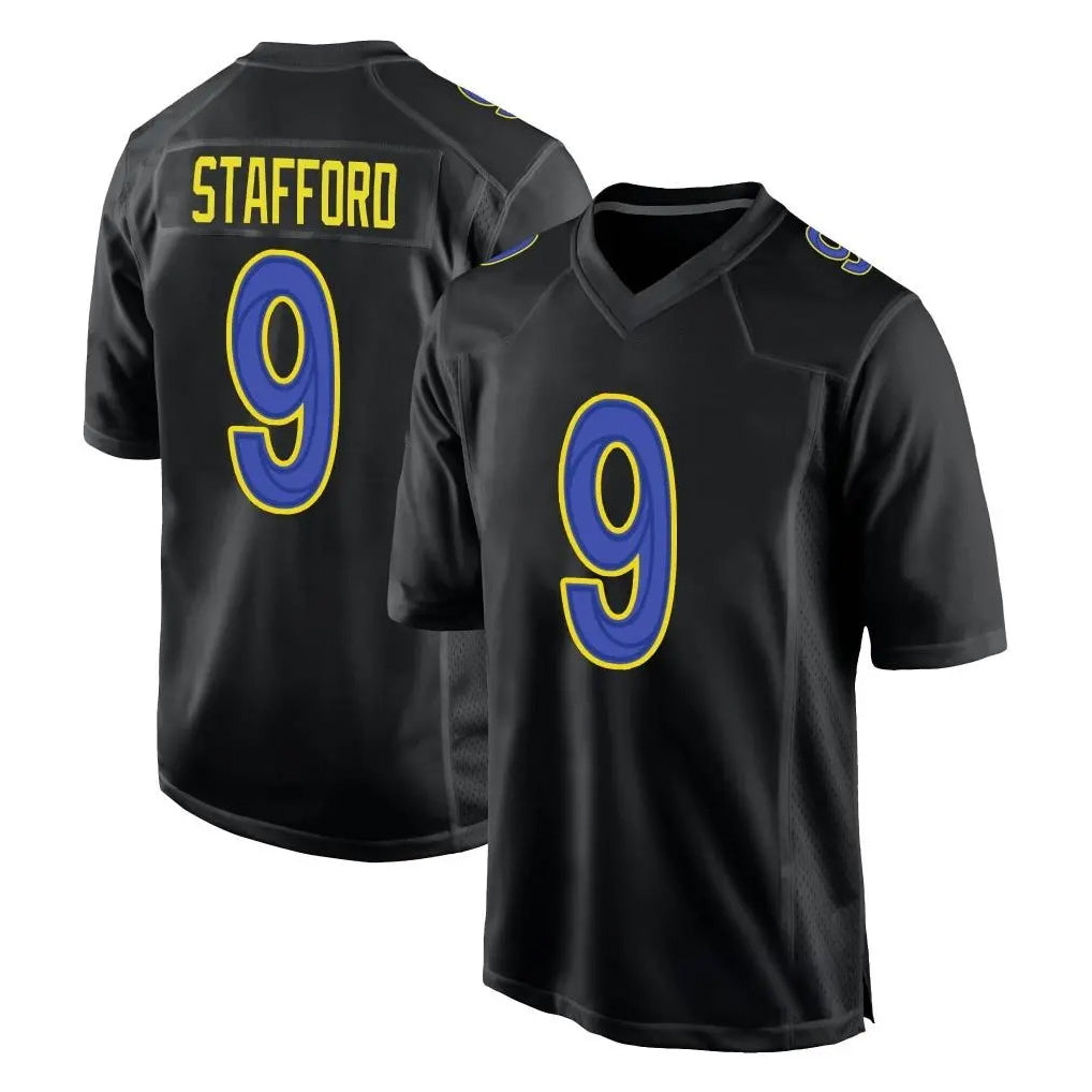 LA.Rams #9 Matthew Stafford Player Black Fashion Limited Home Game BALCE Stitched Jerseys