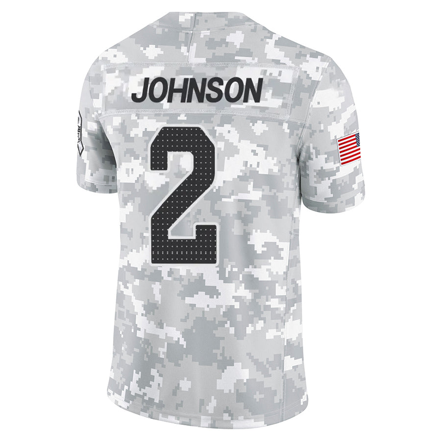 A.Cardinals #2 Will Johnson Player Camo Salute to Service Limited Home BALCE Stitched Jerseys