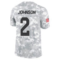 A.Cardinals #2 Will Johnson Player Camo Salute to Service Limited Home BALCE Stitched Jerseys