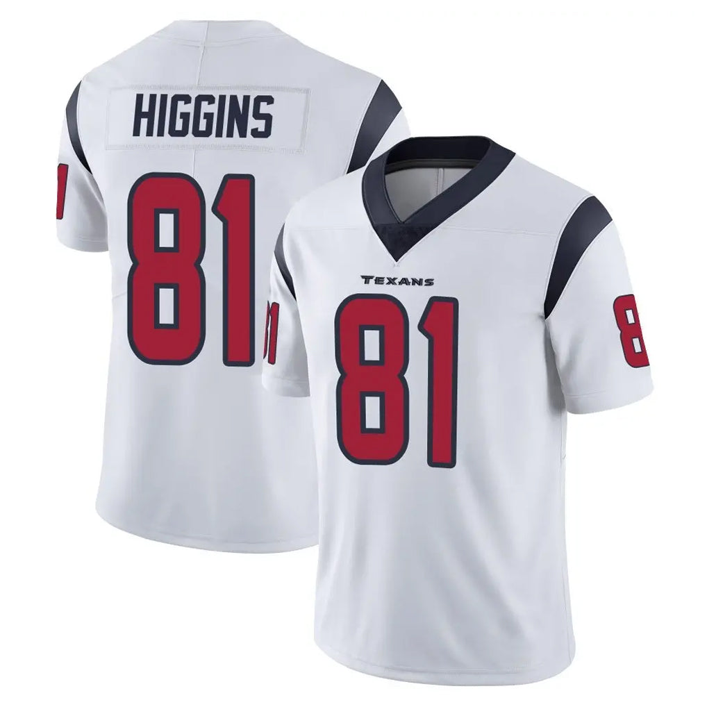 H.Texans #81 Jayden Higgins Player White Limited Vapor Untouchable Home Game BALCE Stitched Jerseys