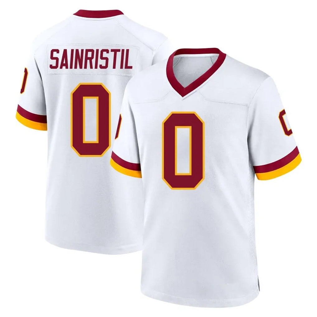 W.Commanders #0 Mike Sainristil Player White Home Game BALCE Stitched Jerseys