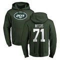 NY.Jets #71 Josh Myers Player Green LOGO Pullover Hoodies Limited Game BALCE Stitched Jerseys