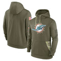 M.Dolphins ## Dolphins Blank Player Olive Salute to Service Pullover Hoodies Home Game BALCE Stitched Jerseys