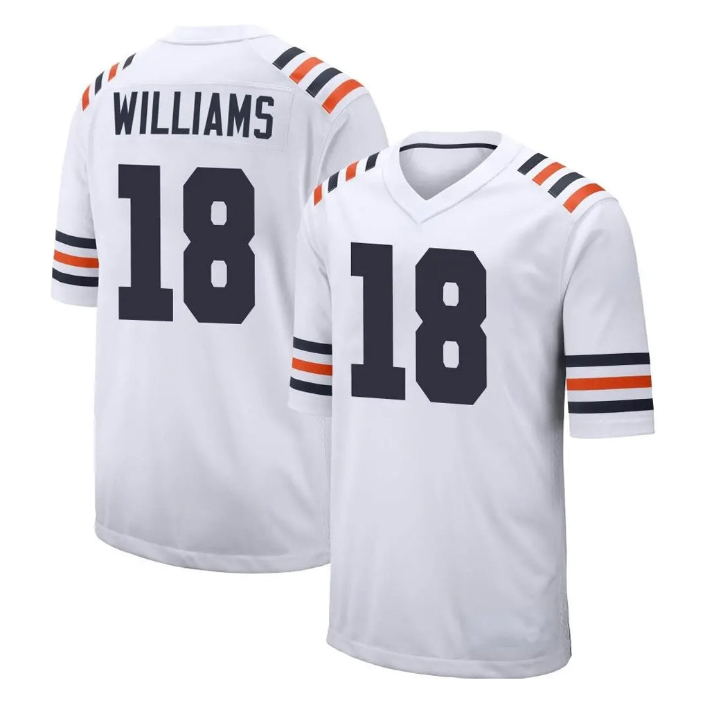C.Bears #18 Caleb Williams Player White Classic Home Game BALCE Stitched Jerseys