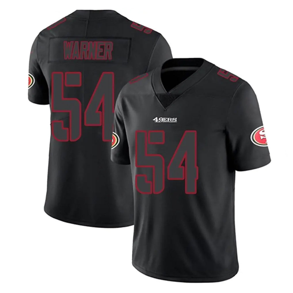 SF.49ers #54 Fred Warner Player Black Impact Limited Home Game BALCE Stitched Jerseys