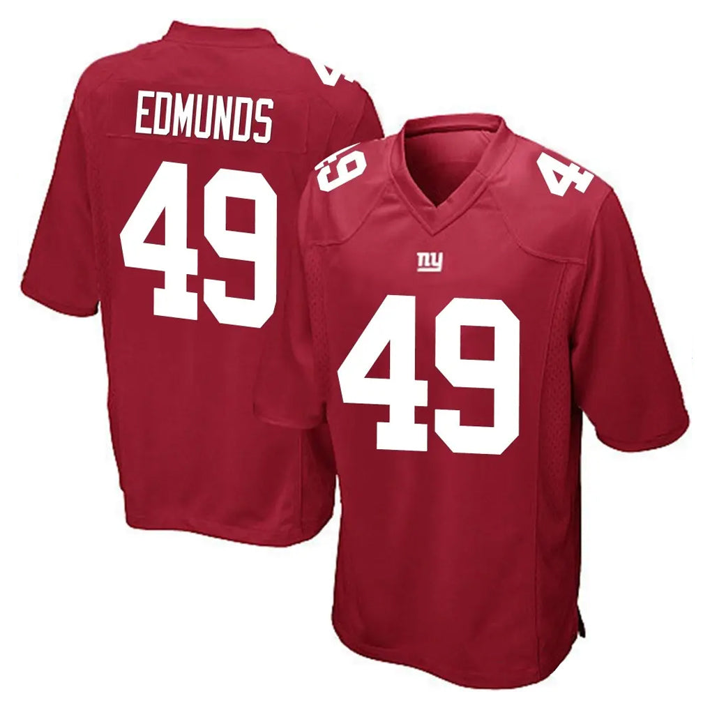NY.Giants #49 Tremaine Edmunds Player Red Home Game BALCE Stitched Jerseys