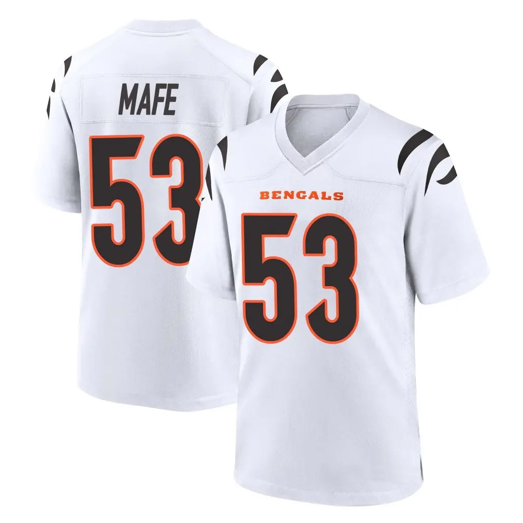 C.Bengals #53 Boye Mafe Player White Home Game BALCE Stitched Jerseys
