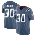 NE.Patriots #30 Jam Miller Player Blue Limited Rivalries Collection Home Game BALCE Stitched Jerseys