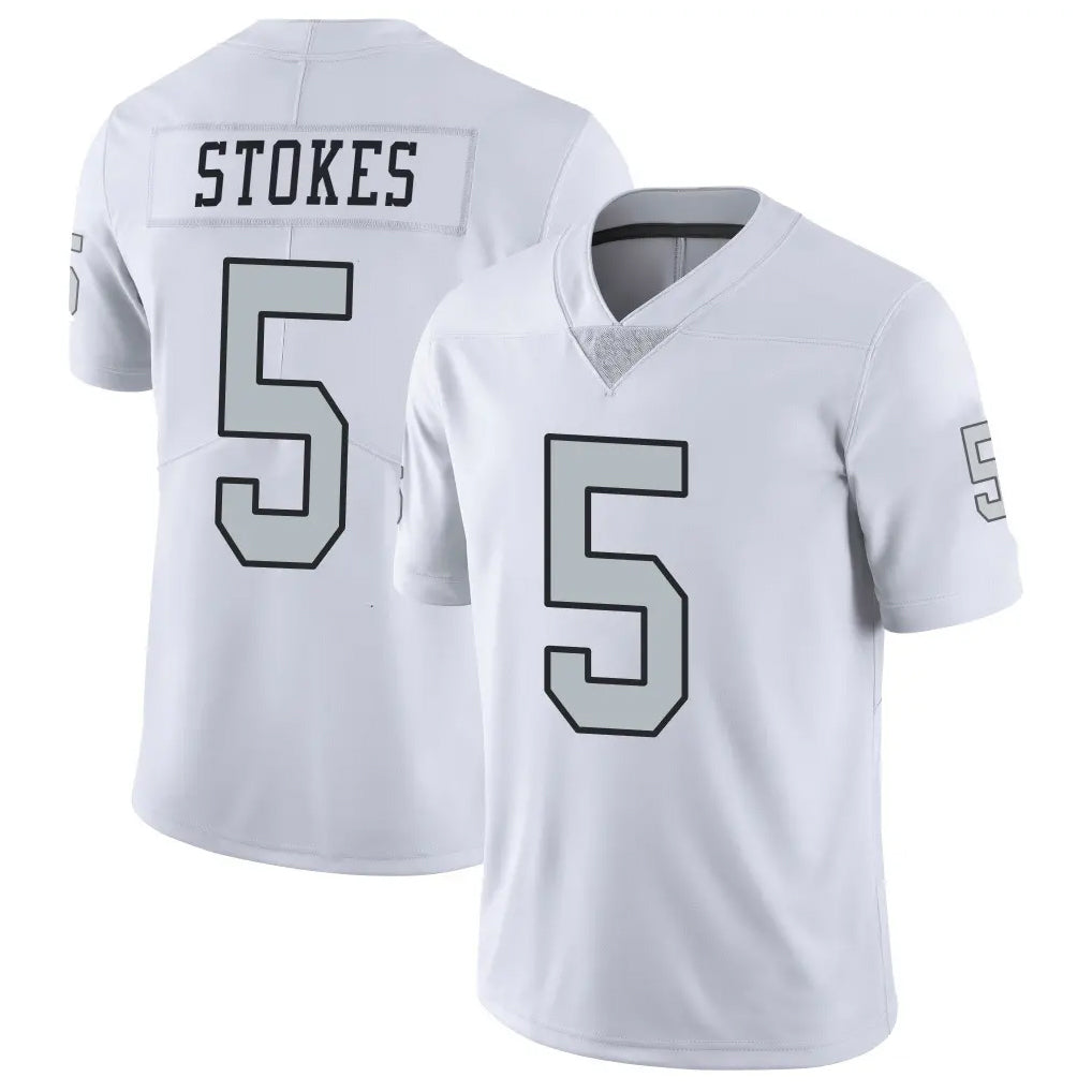 LV.Raiders #5 Eric Stokes Player White Limited Color Rush Home Game BALCE Stitched Jerseys