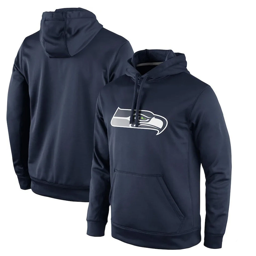 S.Seahawks ## Seahawks Blank Player Navy LOGO Pullover Hoodies Game BALCE Stitched Jerseys