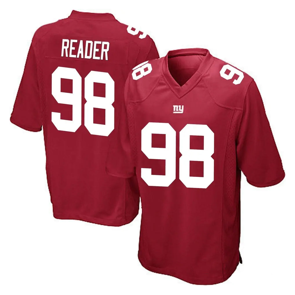 NY.Giants #98 DJ Reader Player Red Home Game BALCE Stitched Jerseys