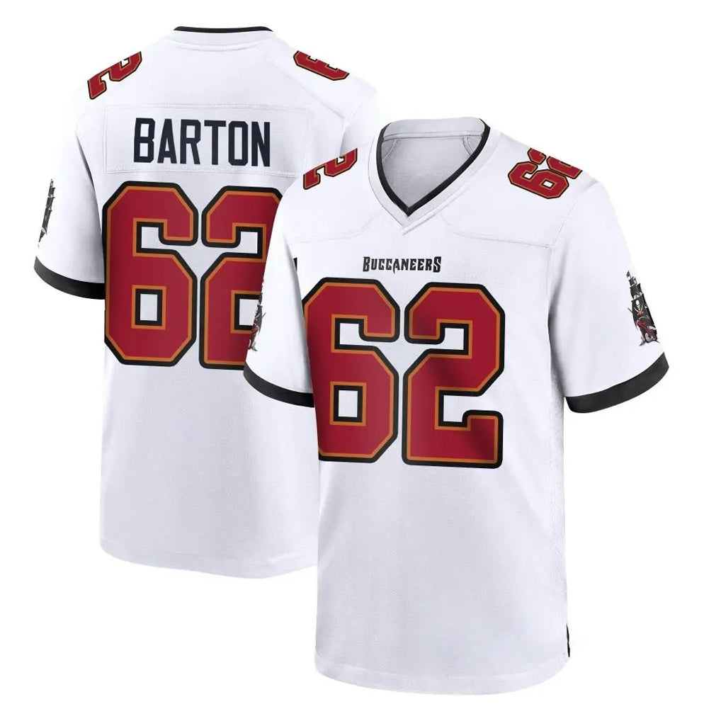 TB.Buccaneers #62 Graham Barton Player White Home Game BALCE Stitched Jerseys