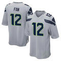 S.Seahawks #12 12th Fan Player Gray Home Game BALCE Stitched Jerseys