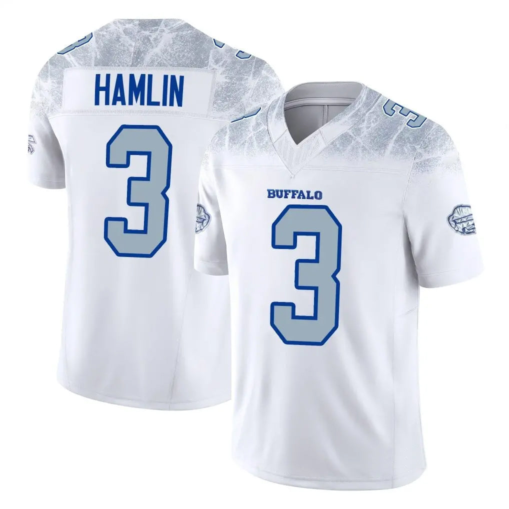 B.Bills #3 Damar Hamlin Player White Rivalries Collection Limited Home Game BALCE Stitched Jerseys