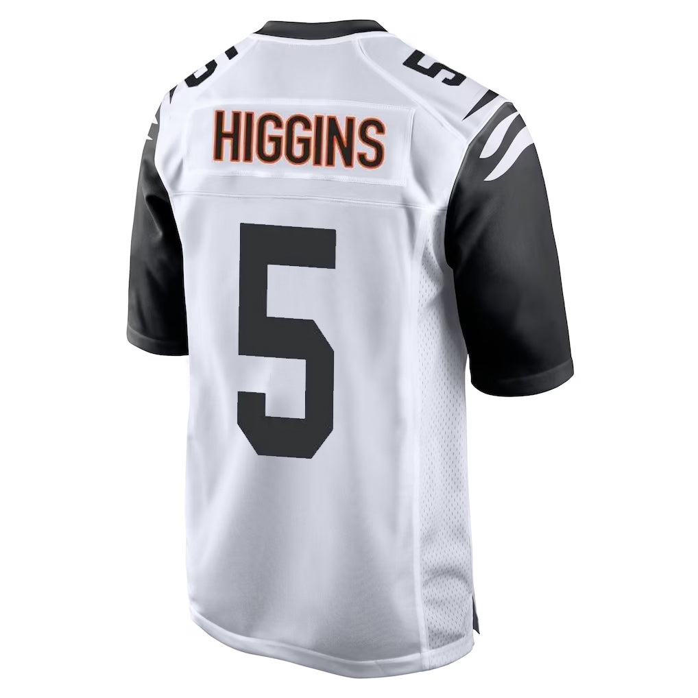 C.Bengals #5 Tee Higgins Player White Alternate Home Game BALCE Stitched Jerseys