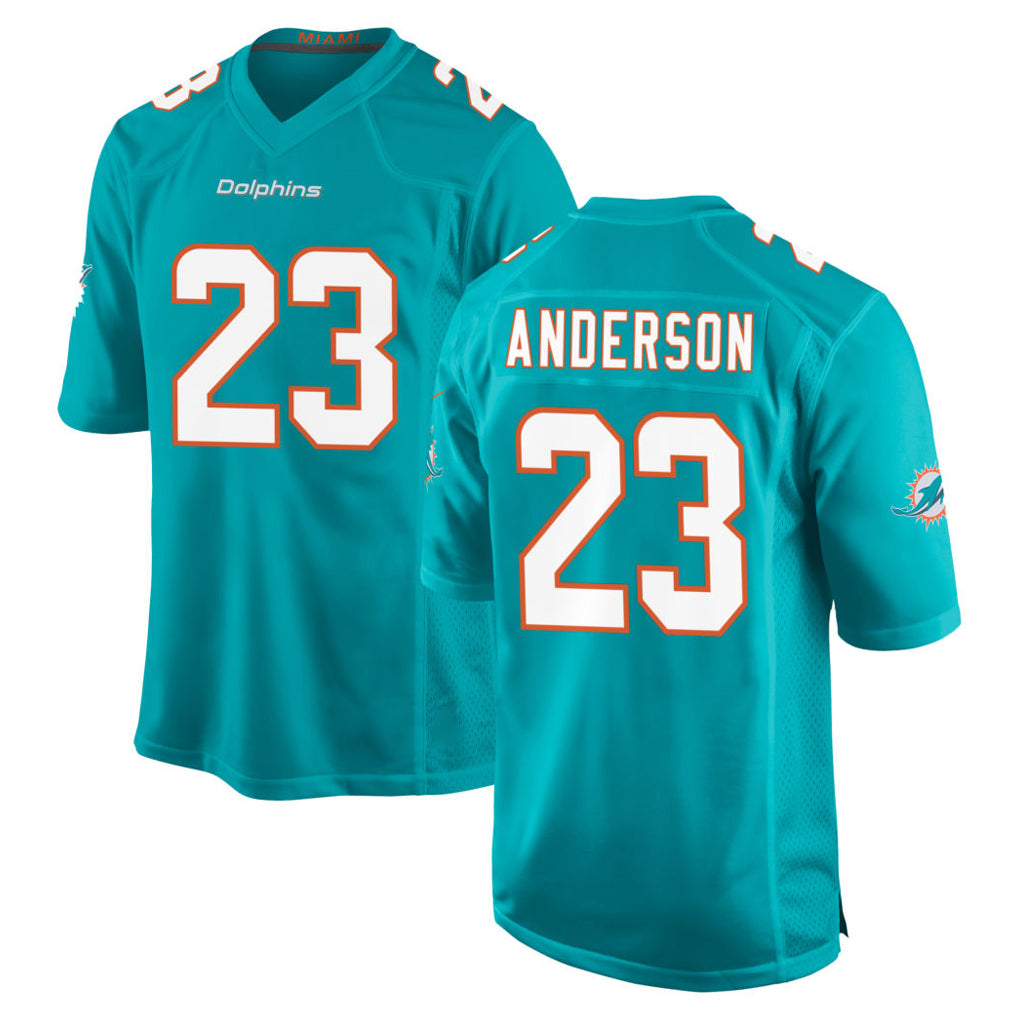 M.Dolphins #23 Zayne Anderson Player Aqua Home Game BALCE Stitched Jerseys