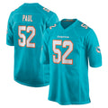M.Dolphins #52 Patrick Paul Player Aqua Home Game BALCE Stitched Jerseys