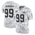 C.Browns #99 Julian Okwara Player Arctic Camo Salute to Service Limited Home Game BALCE Stitched Jerseys