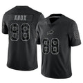 B.Bills #88 Dawson Knox Player Black RFLCTV Limited Game BALCE Stitched Jerseys