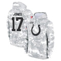IN.Colts #17 Daniel Jones Player Arctic Camo Salute to Service Hoodies Limited Game BALCE Stitched Jerseys