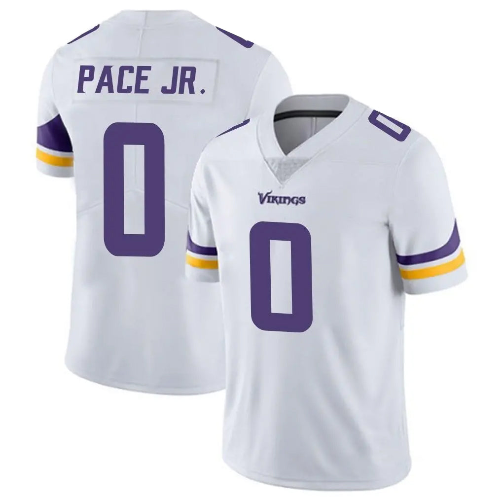 M.Vikings #0 Ivan Pace Jr. Player White Limited Vapor Untouchable Home Game BALCE Stitched Jerseys