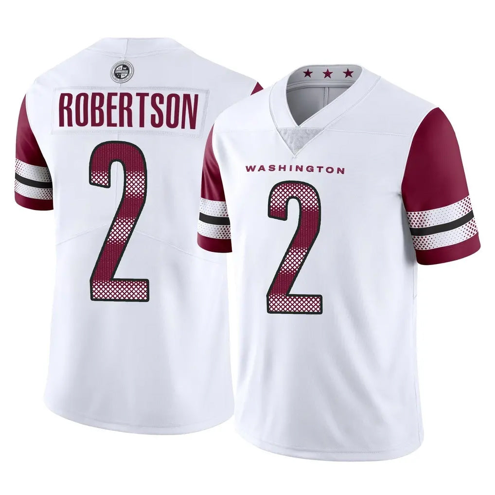 W.Commanders #2 Amik Robertson Player White Limited Vapor Home Game BALCE Stitched Jerseys