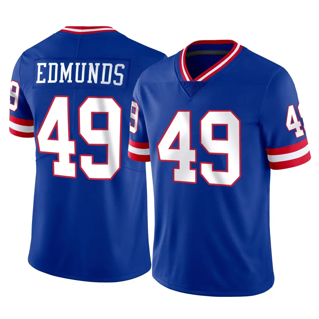 NY.Giants #49 Tremaine Edmunds Player Royal Classic Vapor Home Game BALCE Stitched Jerseys
