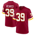 W.Commanders #39 Jeremy Reaves Player Burgundy Game Home BALCE Stitched Jerseys