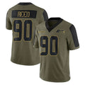 S.Seahawks #90 Jarran Reed Player Olive Salute To Service Limited Game BALCE Stitched Jerseys