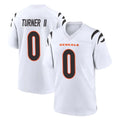 C.Bengals #0 DJ Turner II Player White Home Game BALCE Stitched Jerseys