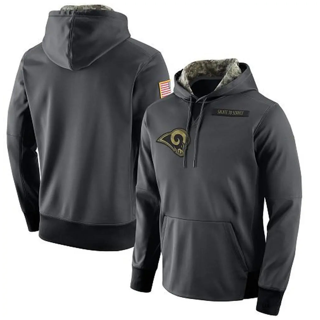 LA.Rams ## Rams Blank Player Gray Pullover Hoodie Limited Game BALCE Stitched Jerseys