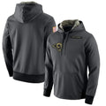 LA.Rams ## Rams Blank Player Gray Pullover Hoodie Limited Game BALCE Stitched Jerseys