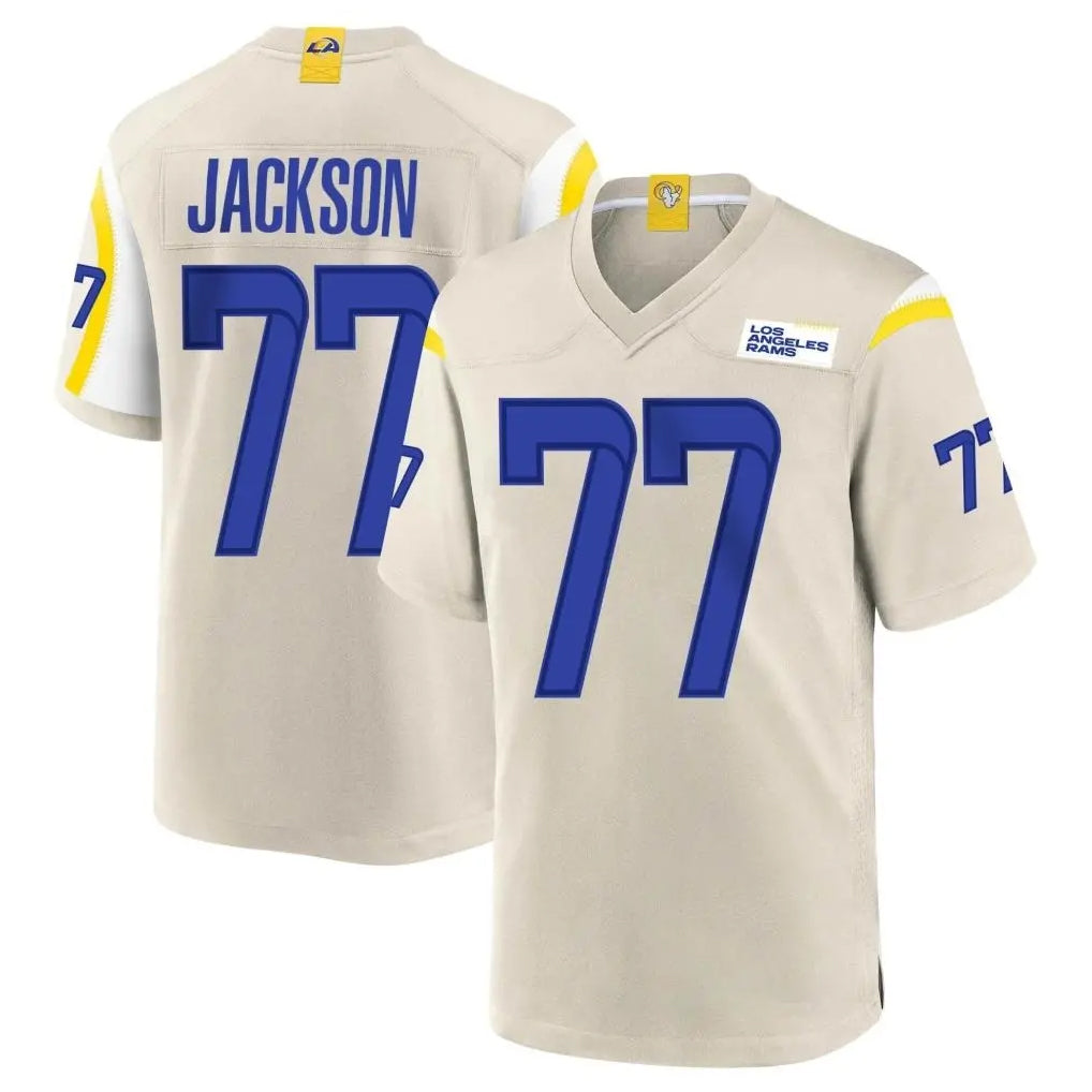 LA.Rams #77 Alaric Jackson Player Bone Home Game BALCE Stitched Jerseys