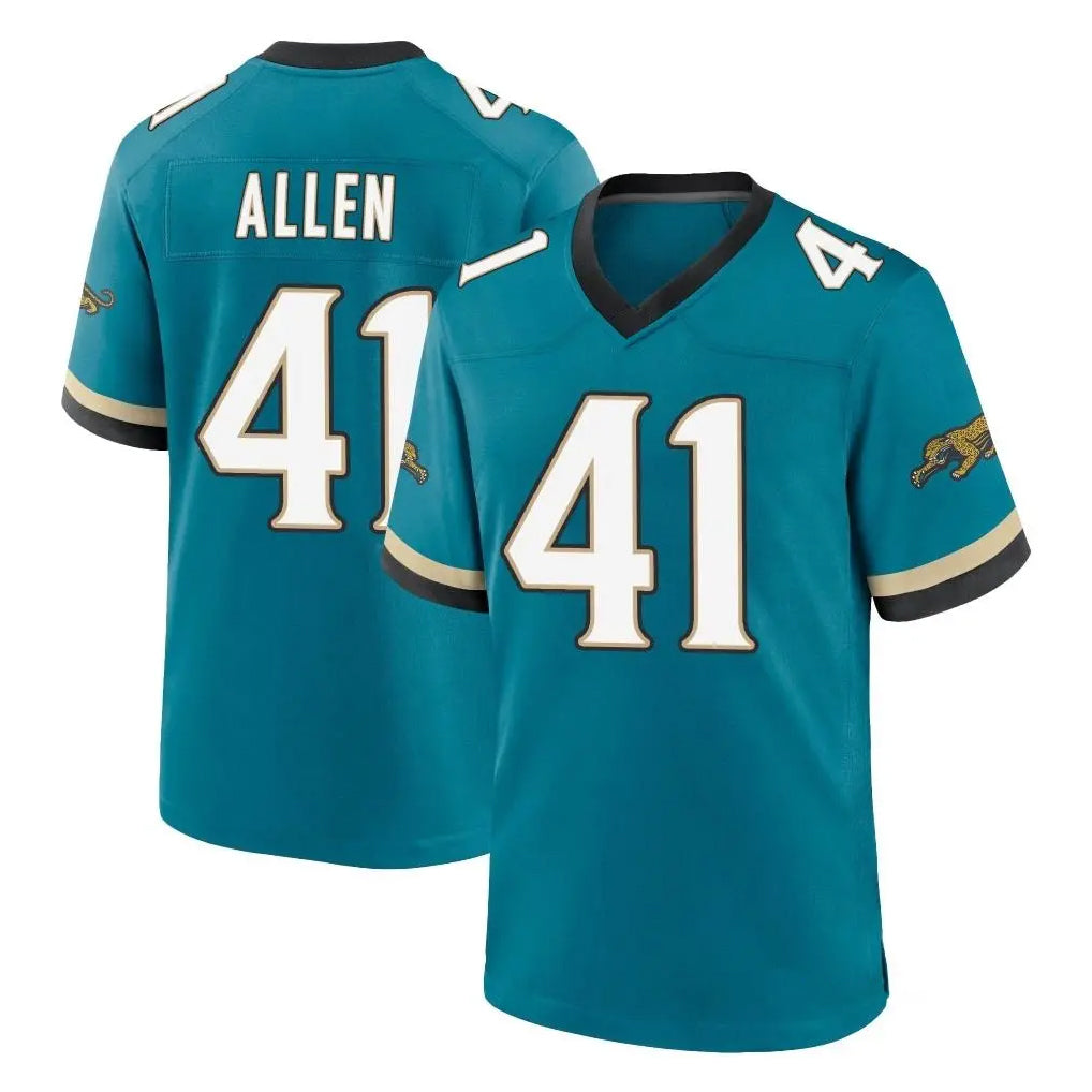 J.Jaguars #41 Josh Hines-Allen Player Teal Prowler Throwback Limited Home Game BALCE Stitched Jerseys