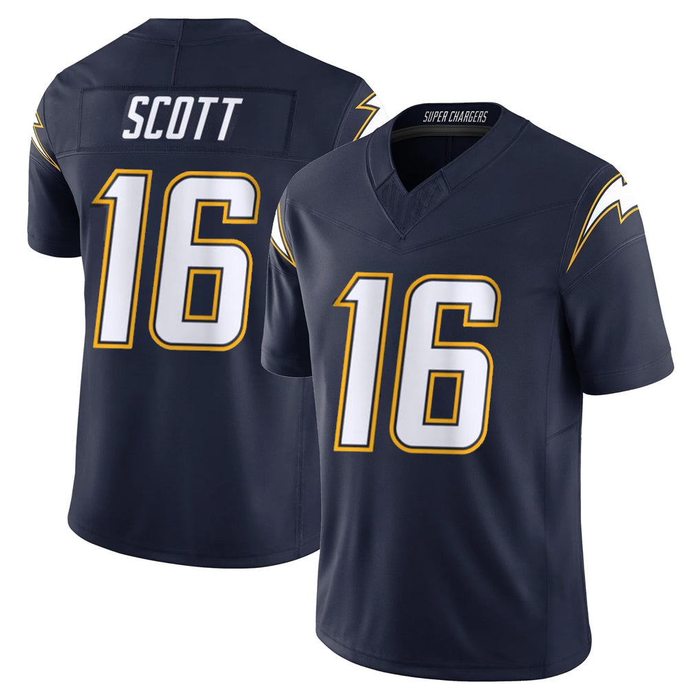 LA.Chargers #16 J.K. Scott Player Navy Vapor F.U.S.E. Limited Home Game BALCE Stitched Jerseys
